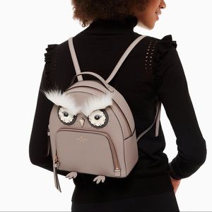 Kate Spade Star Bright Owl Backpack Gray